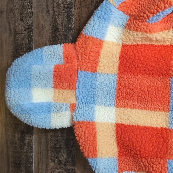 Anthropologie Daily Practice Faux Shearling Crop Hoodie Fleece Zip Up Jacket SM - Picture 8 of 11